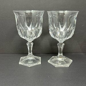 Set of 2 Cristal D'Arques-Durand Longchamp 5.5” Sherry Cordial Wine Glasses A3